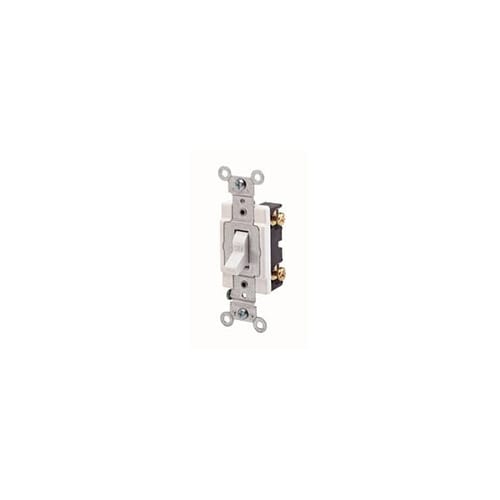 Leviton 20 Amp 1-Pole AC Quiet Side Wired Toggle Switch in White